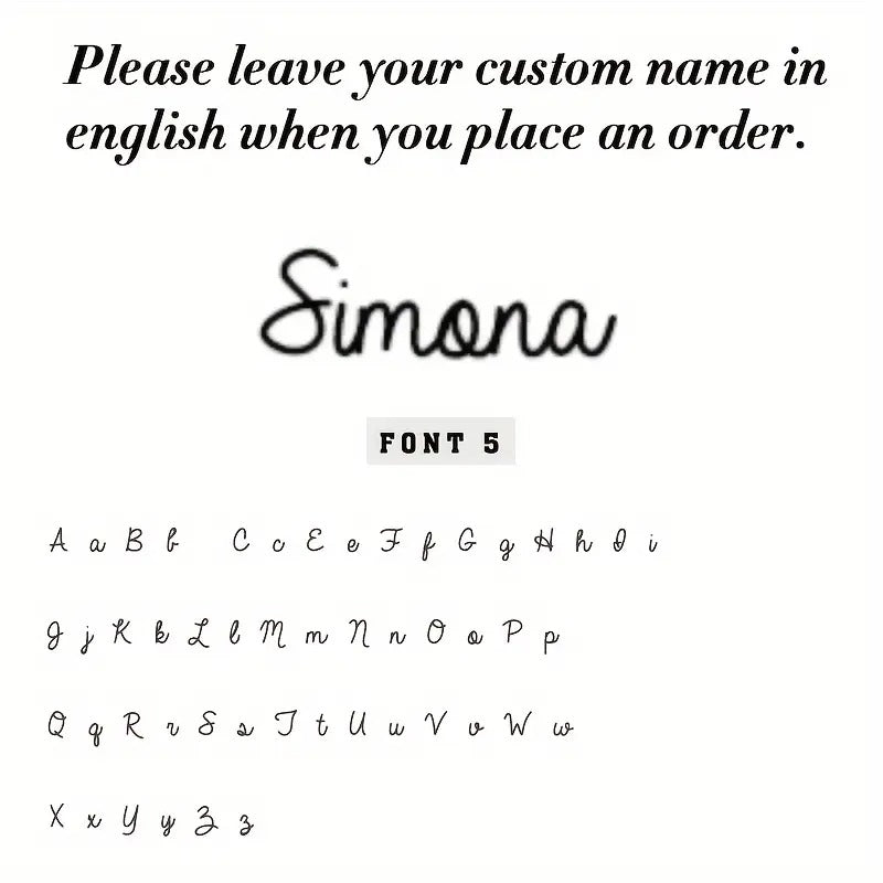 ✨ Personalised Stainless Steel Name Necklace – Elegant Cursive Lettering ✍️
