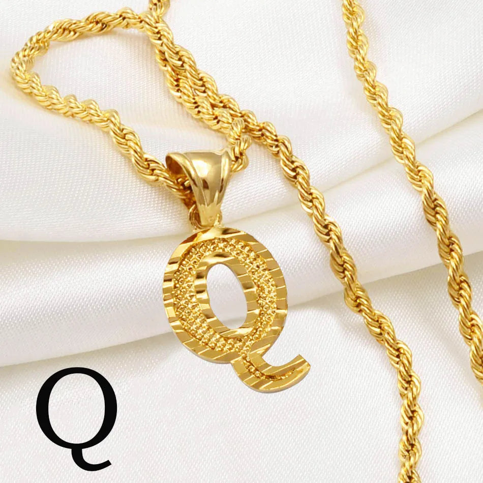 π Personalised AβZ Gold Plated Initial Pendant Necklace β Bold, Personal & Unforgettable β¨