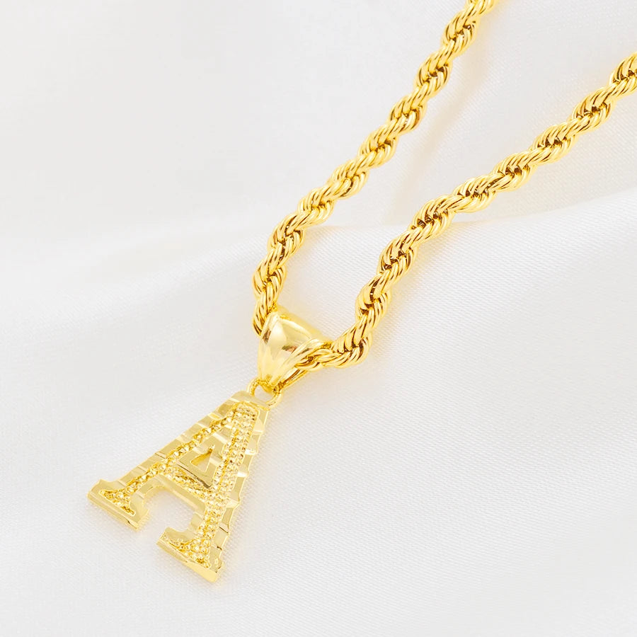 π Personalised AβZ Gold Plated Initial Pendant Necklace β Bold, Personal & Unforgettable β¨