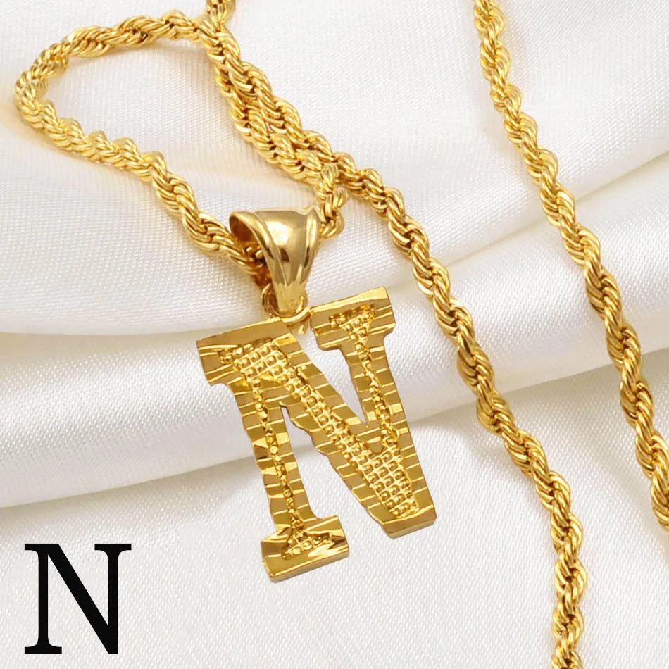 π Personalised AβZ Gold Plated Initial Pendant Necklace β Bold, Personal & Unforgettable β¨