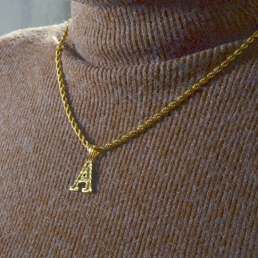 π Personalised AβZ Gold Plated Initial Pendant Necklace β Bold, Personal & Unforgettable β¨