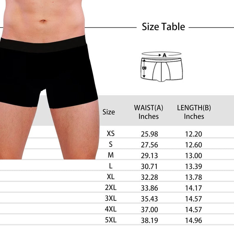 Personalised Boxer Briefs and matching Socks with Custom Photo