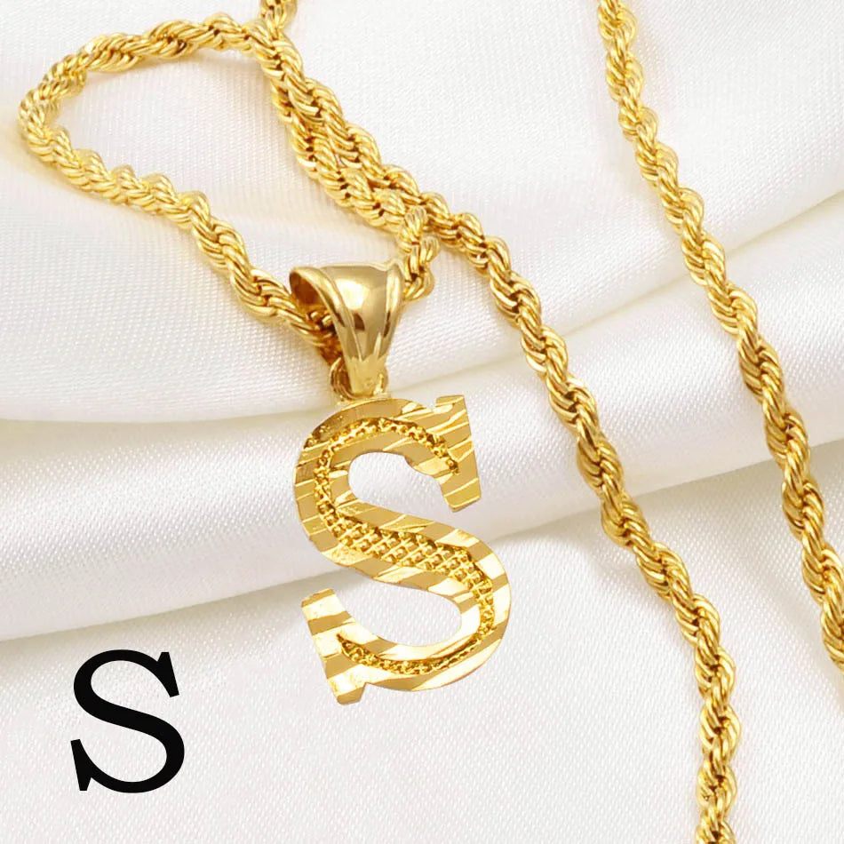 🔠 Personalised A–Z Gold Plated Initial Pendant Necklace – Bold, Personal & Unforgettable ✨