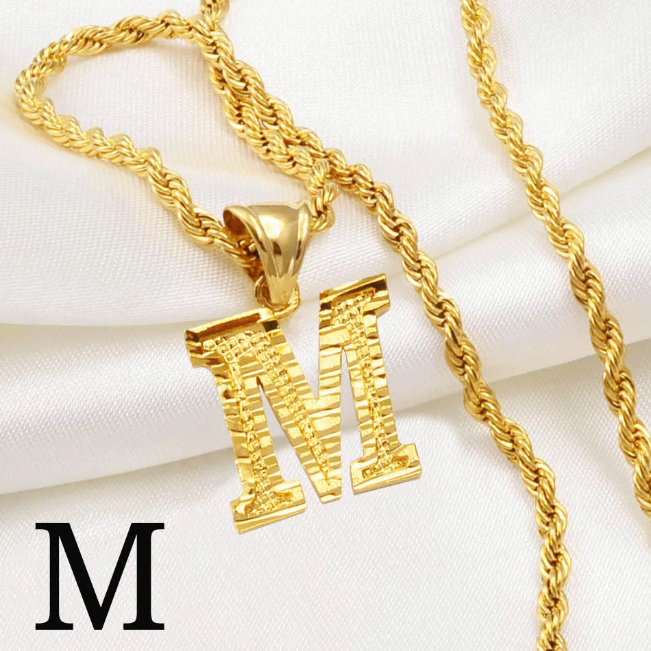 🔠 Personalised A–Z Gold Plated Initial Pendant Necklace – Bold, Personal & Unforgettable ✨