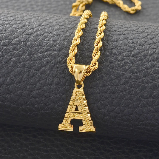 🔠 Personalised A–Z Gold Plated Initial Pendant Necklace – Bold, Personal & Unforgettable ✨