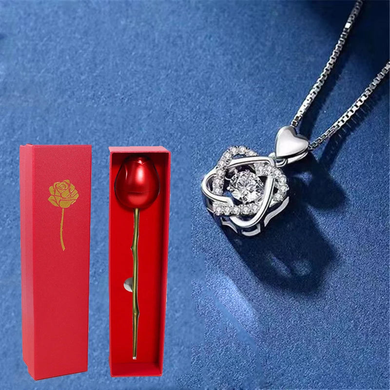 Rose Heart Necklace