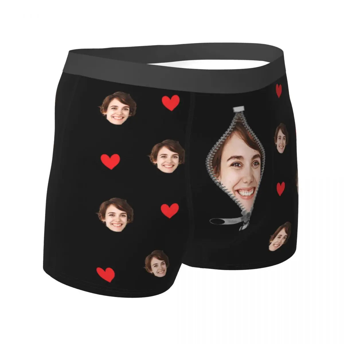 Personalised Boxer Briefs with Custom Photo - Face On The Zip