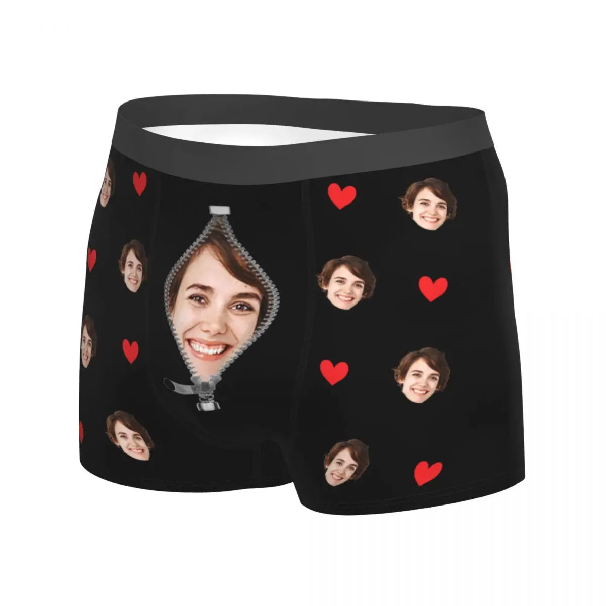 Personalised Boxer Briefs with Custom Photo - Face On The Zip