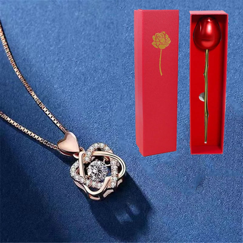 Rose Heart Necklace